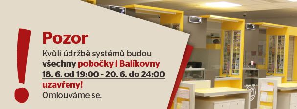 uzavírka České pošty